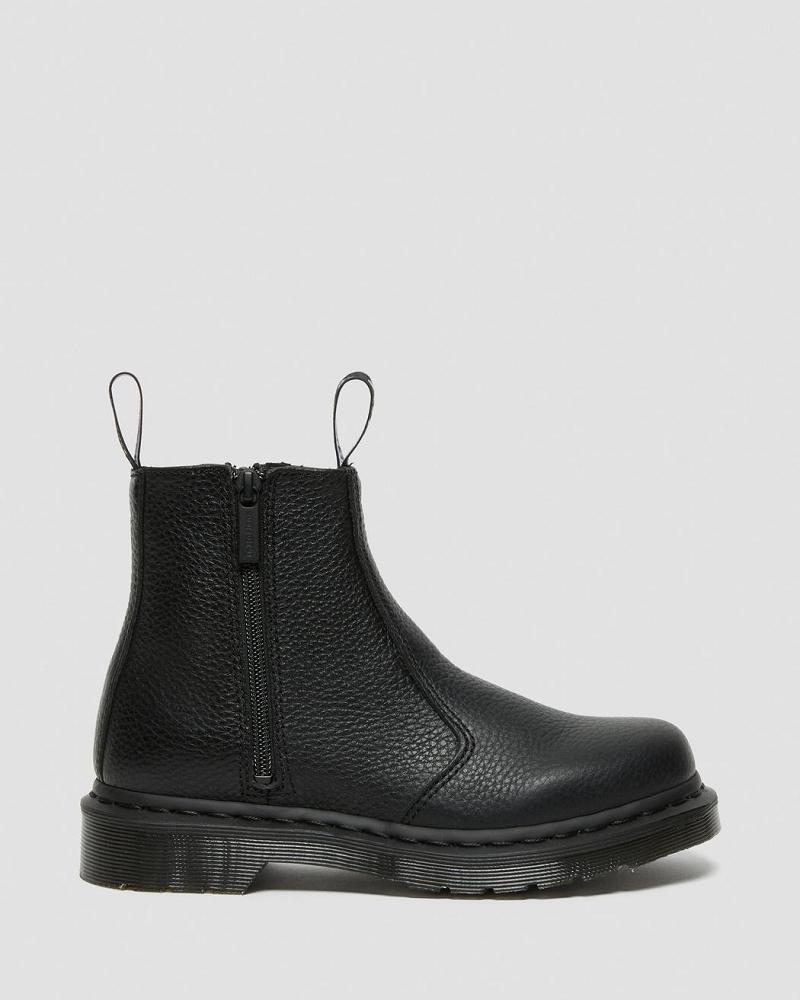 Dr Martens 2976 Leren Rits Enkellaars Dames Zwart | NL 78DFM